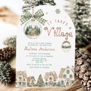 Es braucht eine neutrale Babydusche für das Dorfge Einladung