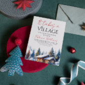 Es braucht eine neutrale Winter-Babydusche im Dorf Einladung