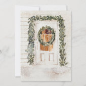 Es braucht eine Village Snowy Winter Baby Dusche Einladung (Rückseite)