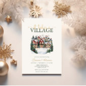 Es braucht eine Village Snowy Winter Baby Dusche Einladung