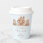 Es braucht eine Village Winter Baby Dusche Pappbecher (Vorderseite)