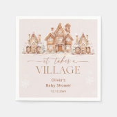 Es braucht eine Village Winter Baby Dusche Serviette (Vorderseite)