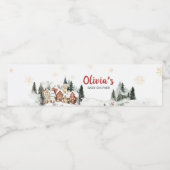 Es braucht eine Village Winter Baby Dusche Wasserflaschenetikett (Einzelnes Label)