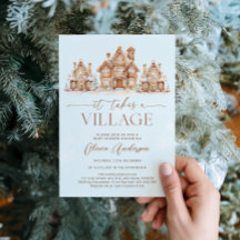 Es braucht eine Village Winter Boy Baby Dusche