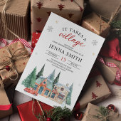 Es braucht eine Weihnachts-Weihnachtsdusche Einladung