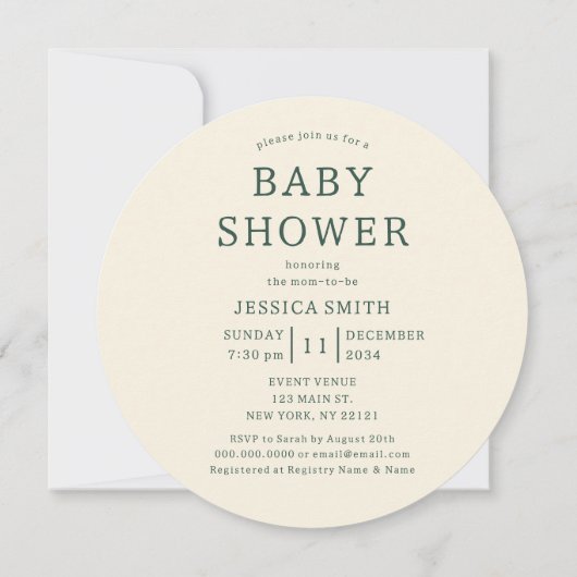 Es braucht eine Whimsical Winter Baby Dusche Einladung (Rückseite)