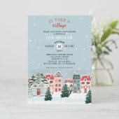 Es braucht eine winterliche Babydusche Einladung (Stehend Vorderseite)