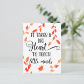 Es braucht einen großen Wertverlust für Herzlehrer Postkarte (Stehend Vorderseite)