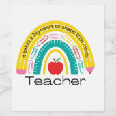 Es braucht große Herzen, den kleinen Geisteslehrer Weinetikett (Einzelnes Label)