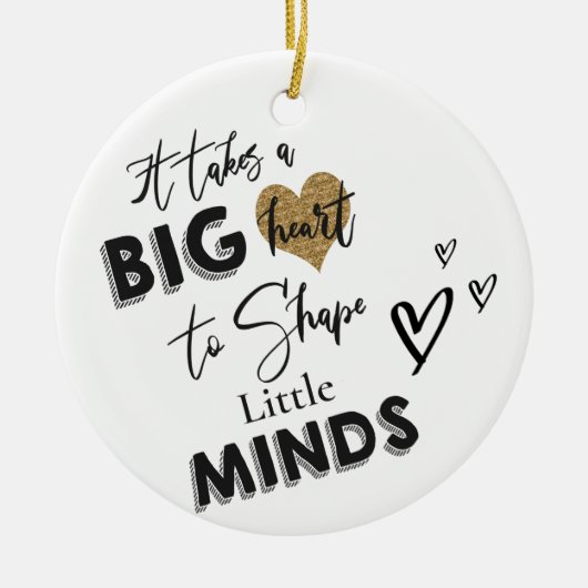 Es braucht große Herzlehrer-Wertschätzung Keramik Ornament (Vorne)