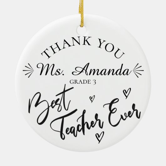 Es braucht große Herzlehrer-Wertschätzung Keramik Ornament (Hinten)