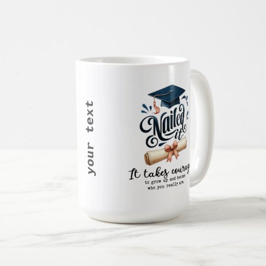 Es braucht Mut Kaffeetasse (VorderseiteRechts)