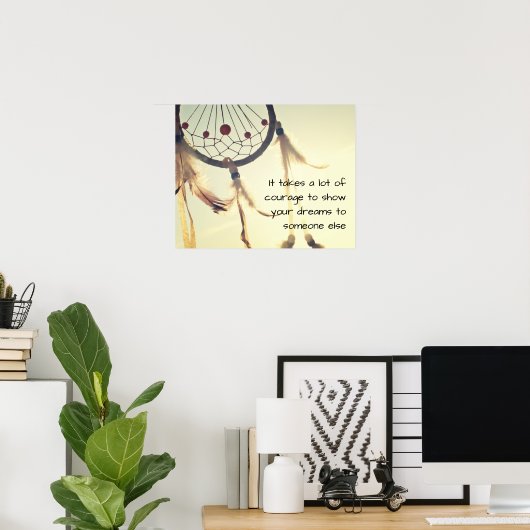 Es braucht Mut Poster (Heimbüro)