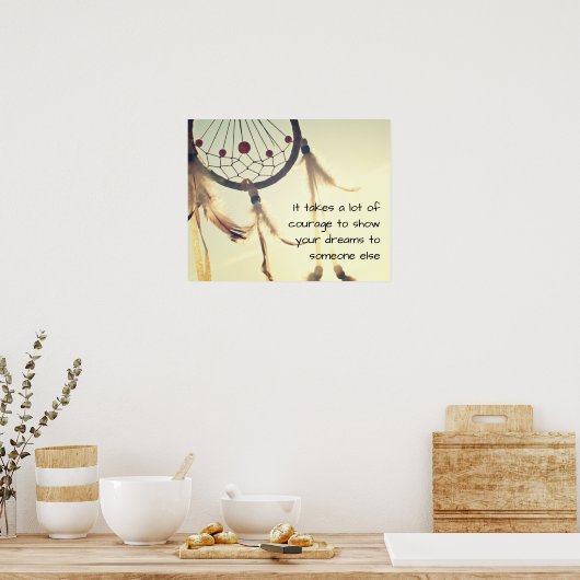 Es braucht Mut Poster (Küche)