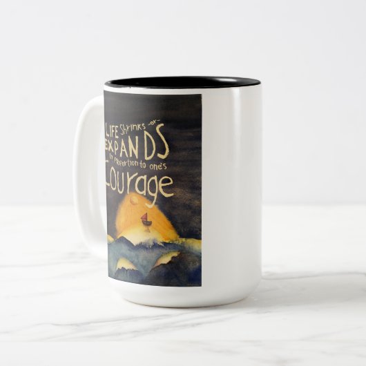 Es braucht Mut zweitklassige Tasse (Vorderseite Links)