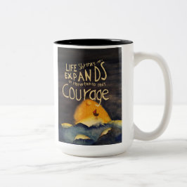 Es braucht Mut zweitklassige Tasse