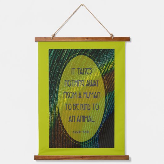 Es braucht nichts wandteppich mit holzrahmen (Vorderseite)