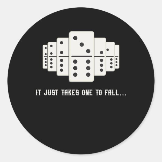 Es braucht nur einen, um das Spielgeschenk zu stür Runder Aufkleber (Vorderseite)