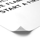 Es braucht nur Flammen, um einen Brandpreis zu sta Poster (Ecke)