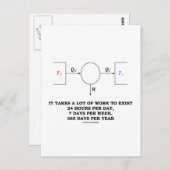 Es braucht viel Arbeit (Thermodynamik) Postkarte (Vorne/Hinten)