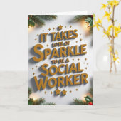 Es braucht viel Glanz, um Sozialarbeiter zu sein C Karte (Gelbe Blume)