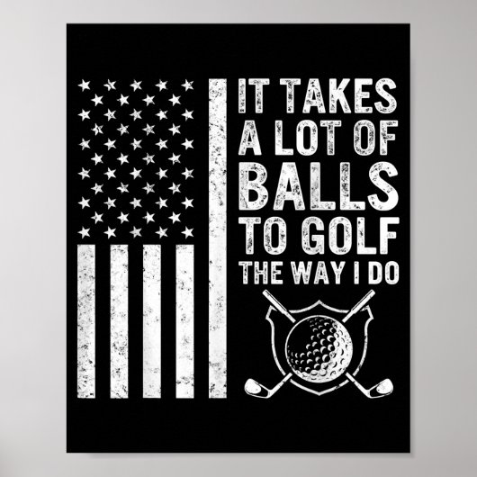 Es braucht viel Golf Golfer Golfing Vater Poster (Vorne)