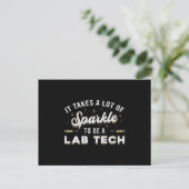 Es braucht viel spärliche Labrador Tech Laborgesch Postkarte (Stehend Vorderseite)