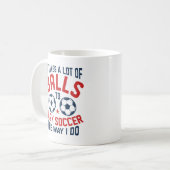 Es braucht viele Bälle Kaffeetasse (Vorderseite Links)