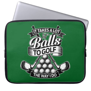 Es braucht viele Bälle - lustiger Golf Laptopschutzhülle