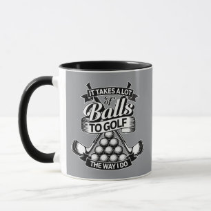 Es braucht viele Bälle - lustiger Golf Tasse