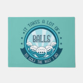 Es braucht viele Bälle, um so zu Golf zu spielen w Fußmatte (Vorderseite)