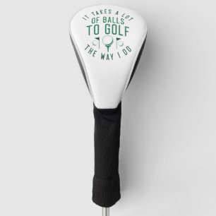 Es braucht viele Bälle, um so zu Golf zu spielen w Headcover