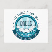 Es braucht viele Bälle, um so zu Golf zu spielen w Postkarte (Vorderseite)
