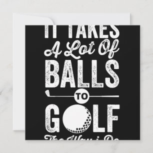 Es braucht viele Bälle, um so zu Golf zu spielen w Save The Date