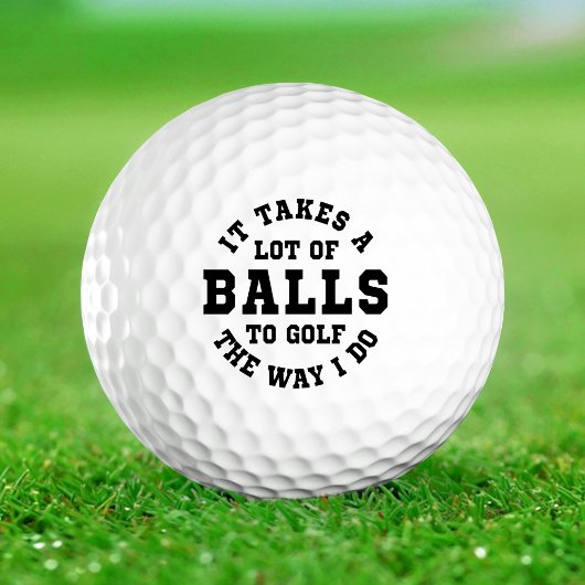 Es braucht viele Bälle, um so zu golfen, wie ich l Golfball