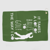 Es braucht viele Bälle, um zu Golf machen ich Golf Golfhandtuch (Horizontal)