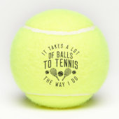 Es braucht viele Bälle zum Tennis, so wie ich es m (Rückseite)