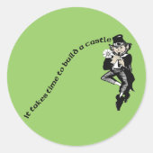 Es braucht Zeit, ein Schloss zu bauen Runder Aufkleber (Vorderseite)