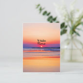 Es braucht Zeit Postkarte (Stehend Vorderseite)