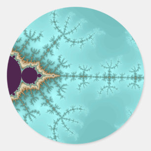 Es breitet sich aus - Fraktal Runder Aufkleber