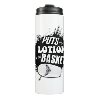 Es bringt die Lotion in den Korb Thermosbecher