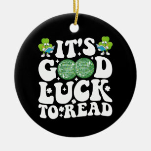 Es bringt Glück, den St. Patricks Day Disco Ball z Keramik Ornament