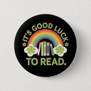 Es bringt Glück, Teacher Librarian Irish zu lesen Button