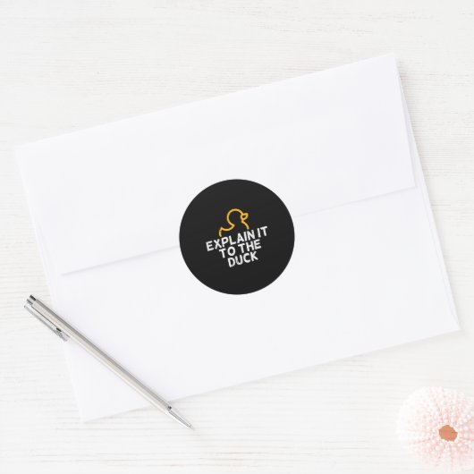 Es Coder Programmierer Tech Entwickler Shirts Männ Runder Aufkleber (Umschlag)