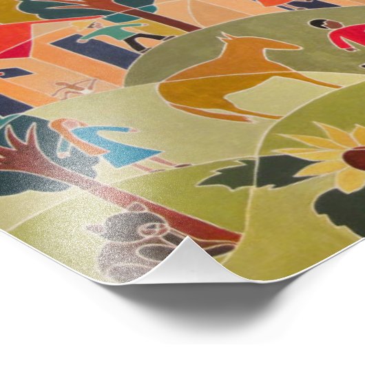 Es dauert eine VIllage Fotodruck (Ecke)