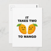 Es dauert zwei bis Mango Postkarte (Vorne/Hinten)