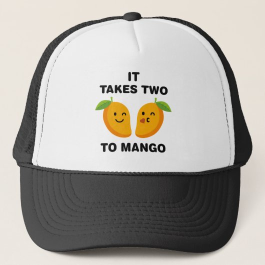 Es dauert zwei bis Mango Truckerkappe (Vorderseite)