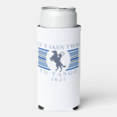 Es dauert zwei bis Tango - Western Junggeselinnen- Selters Dosenkühler (Seltzer Vorderseite)