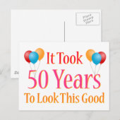 Es dauerte 50 Jahre, um so gut auszusehen Postkarte (Vorne/Hinten)