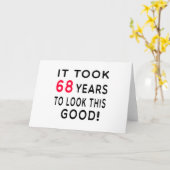 Es dauerte 68 Jahre Geburtstagsgestalte Karte (Gelbe Blume)